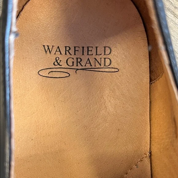 Warfield & Grand Black Leather Oxfords - Picture 2 of 6